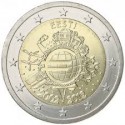 ESTONIA 2 EUROS 2012 X ANIVERSARY UNC BIMETALLIC