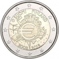 FINNLAND 2 EUROS 2012 X ANIVERSARY UNC BIMETALLIC