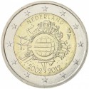 NETHERLANDS 2 EUROS 2012 X ANNIVERSARY UNC BIMETALLIC