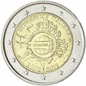 ITALIA 2 EUROS 2012 X ANIVERSARIO DEL EURO SC MONEDA CONMEMORATIVA BIMETALICA Italy