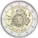 LUXEMBURGO 2 EUROS 2012 X ANIVERSARIO DEL EURO SC @RARA@ MONEDA CONMEMORATIVA BIMETALICA Luxembourg