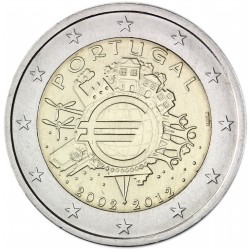 PORTUGAL 2 EUROS 2012 X ANNIVERSARY UNC BIMETALLIC