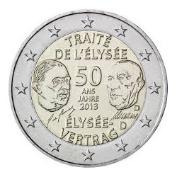 ALEMANIA 2 EUROS 2013 TRATADO del ELISEO 50 ANIVERSARIO SC MONEDA CONMEMORATIVA Germany BRD