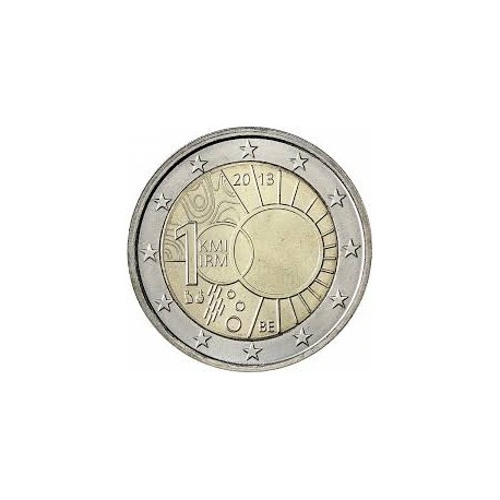 BELGICA 2 EUROS 2013 INSTITUTO METEREOLOGICO 100 ANIVERSARIO SC MONEDA CONMEMORATIVA Belgium Belgique