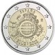 ESPAÑA 2 EUROS 2012 X ANIVERSARIO DEL EURO SC MONEDA CONMEMORATIVA BIMETALICA Spain