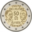 FRANCIA 2 EUROS 2013 TRATADO del ELISEO 50 ANIVERSARIO SC MONEDA CONMEMORATIVA France