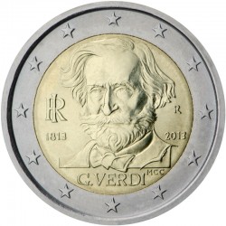 ITALIA 2 EUROS 2013 GIUSSEPE VERDI SIN CIRCULAR