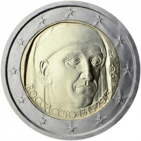 ITALIA 2 EUROS 2013 PINTOR GIOVANNI BOCCACCIO SC MONEDA BIMETALICA Italy