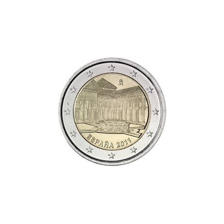 ESPAÑA 2 EUROS 2011 LA ALHAMBRA en GRANADA SC BIMETALICA MONEDA CONMEMORATIVA Spain