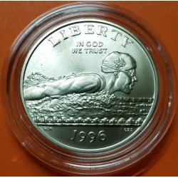 ESTADOS UNIDOS 1/2 DOLAR 1996 S Olimpiada de ATLANTA 1996 NATACION KM.267 MONEDA DE NICKEL @SC@ USA Half Dollar SWIMMING UNC