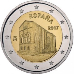 ESPAÑA 2 EUROS 2017 IGLESIA SANTA MARIA DEL NARANCO SC MONEDA CONMEMORATIVA Spain Spanien