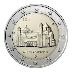 2€ EUROS 2014 ALEMANIA Letra J SAJONIA SIN CIRCULAR BIMETALICA