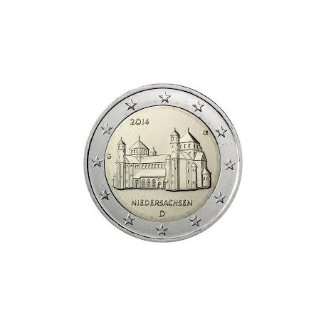 ALEMANIA 2 EUROS 2014 IGLESIA DE SAN MIGUEL EN SAJONIA SC MONEDA CONMEMORATIVA Germany BRD