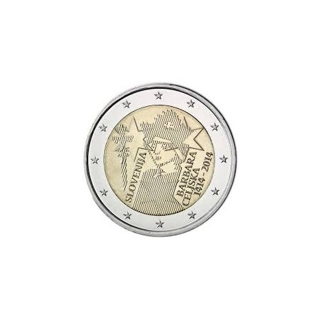 ESLOVENIA 2 EUROS 2014 CORONACION DE BARBARA CELJSKA SC MONEDA CONMEMORATIVA Slovenia