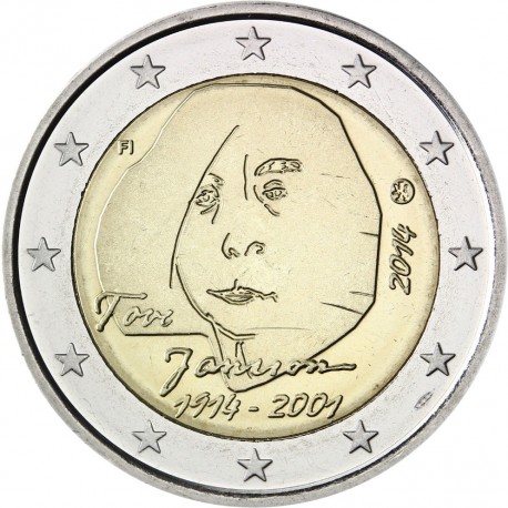 FINLANDIA 2 EUROS 2014 ESCRITORA TOVE JANSSON SC MONEDA CONMEMORATIVA Finnland