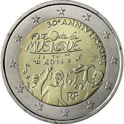 FRANCE 2 EUROS 2011 MUSIC FESTIVAL UNC BIMETALLIC