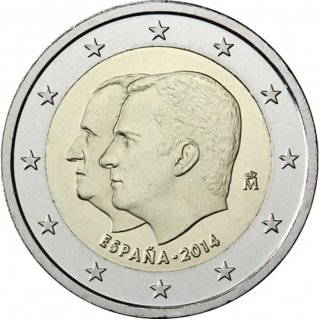 ESPAÑA 2 EUROS 2014 CORONACION DEL REY FELIPE VI SC MONEDA CONMEMORATIVA