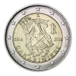 ..2€ EUROS 2014 ITALIA CARABINIERI SIN CIRCULAR