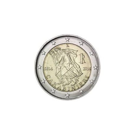 ..2€ EUROS 2014 ITALIA CARABINIERI SIN CIRCULAR