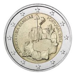 2€ EUROS 2014 PORTUGAL AGRICULTURA FAMILIAR SIN CIRCULAR