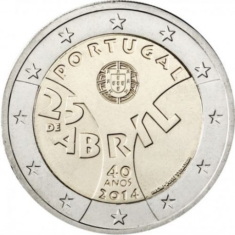 2€ EUROS 2014 PORTUGAL REVOLUCION MONEDA SIN CIRCULAR