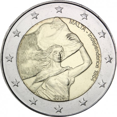 2€ EUROS 2014 MALTA INDEPENDENCIA EN 1964 MONEDA SIN CIRCULA