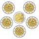 ALEMANIA 2 EUROS 2015 A+D+F+G+J UNIFICACION 25 ANIVERSARIO SC 5 MONEDAS CONMEMORATIVAS Germany