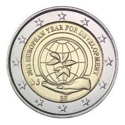 BELGICA 2 EUROS 2015 AÑO EUROPEO DEL DESARROLLO SC MONEDA CONMEMORATIVA @ESCASA@ COINCARD Belgium