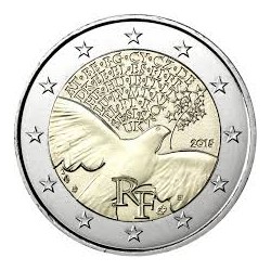 . 2 EUROS 2015 FRANCIA 70 AÑOS DE PAZ SC Moneda Coin