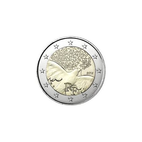 FRANCIA 2 EUROS 2015 PALOMA 70 AÑOS DE PAZ SC MONEDA CONMEMORATIVA France