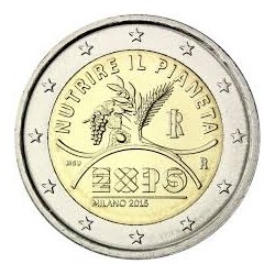 ITALIA 2 EUROS 2015 EXPOSICION UNIVERSAL DE MILAN SC MONEDA CONMEMORATIVA Italy