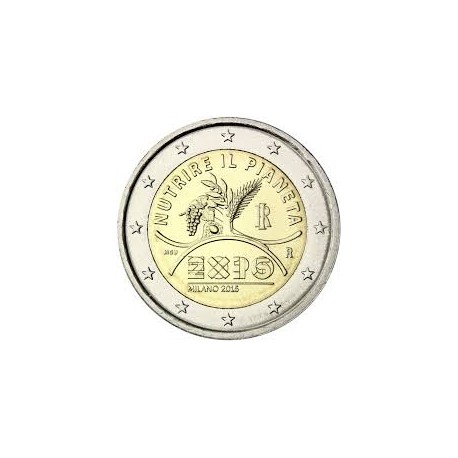 ITALIA 2 EUROS 2015 EXPOSICION UNIVERSAL DE MILAN SC MONEDA CONMEMORATIVA Italy