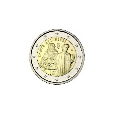 ITALIA 2 EUROS 2015 DANTE ALIGHIERI SC MONEDA CONMEMORATIVA Italy