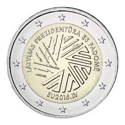 . 2 EUROS 2015 LETONIA PRESIDENCIA DE EUROPA SC Moneda Coin