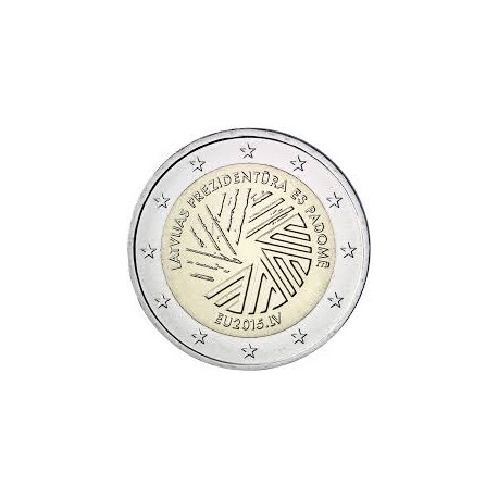 . 2 EUROS 2015 LETONIA PRESIDENCIA DE EUROPA SC Moneda Coin