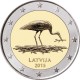 . 2 EUROS 2015 LETONIA CIGUEÑA NEGRA SC Moneda Coin