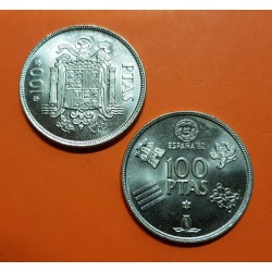 . 2 monedas x 100 PESETAS 1975 * 19 76 + 1980 * 19 80 MUNDIAL DE FUTBOL JUAN CARLOS I NICKEL SC España