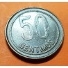@ORLA DE PUNTOS CUADRADA@ ESPAÑA 50 CENTIMOS 1937 DAMA MONEDA DE COBRE República Española ERROR VARIANTE