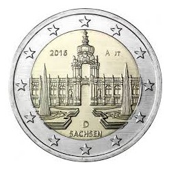 ALEMANIA 2 EUROS 2016 IGLESIA DE SAJONIA SACHSEN SC MONEDA CONMEMORATIVA COIN GERMANY