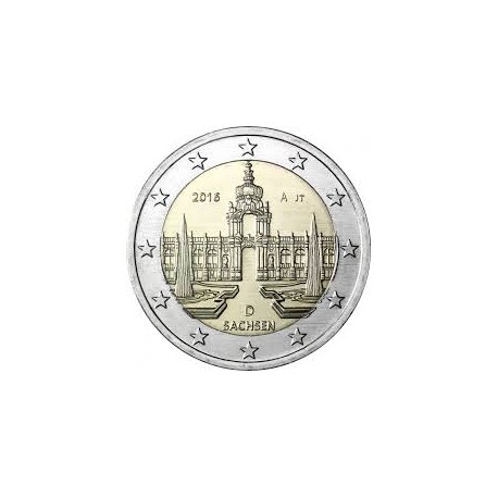 ALEMANIA 2 EUROS 2016 IGLESIA DE SAJONIA SACHSEN SC MONEDA CONMEMORATIVA COIN GERMANY