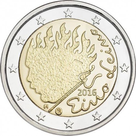 FINLANDIA 2 EUROS 2016 ESCRITOR EINO LEINO SC MONEDA CONMEMORATIVA COIN