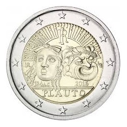 ITALIA 2 EUROS 2016 PLAUTO 2200 ANIVERSARIO DE SU MUERTE SC MONEDA CONMEMORATIVA COIN ITALY