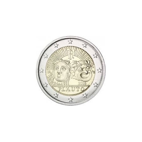 ITALIA 2 EUROS 2016 PLAUTO 2200 ANIVERSARIO DE SU MUERTE SC MONEDA CONMEMORATIVA COIN ITALY