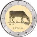 LETONIA 2 EUROS 2016 LA VACA LETONA INDUCTRIA LACTEA SC MONEDA CONMEMORATIVA LATVIA EURO COIN