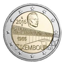 LUXEMBURGO 2 EUROS 2016 50 AÑOS DEL PUENTE DE LA GRAN DUQUESA CARLOTA SC MONEDA CONMEMORATIVA COIN LUXEMBOURG