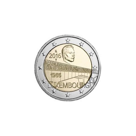 LUXEMBURGO 2 EUROS 2016 50 AÑOS DEL PUENTE DE LA GRAN DUQUESA CARLOTA SC MONEDA CONMEMORATIVA COIN LUXEMBOURG