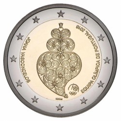 PORTUGAL 2 EUROS 2016 PARTICIPACION DEL EQUIPO PARA LA OLIMPIADA DE RIO EN BRASIL SC MONEDA CONMEMORATIVA COIN