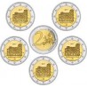 ALEMANIA 2 EUROS 2017 A+D+F+G+J PORTA NIGRA EN EL ESTADO DE RENANIA SC MONEDA CONMEMORATIVA Germany BRD