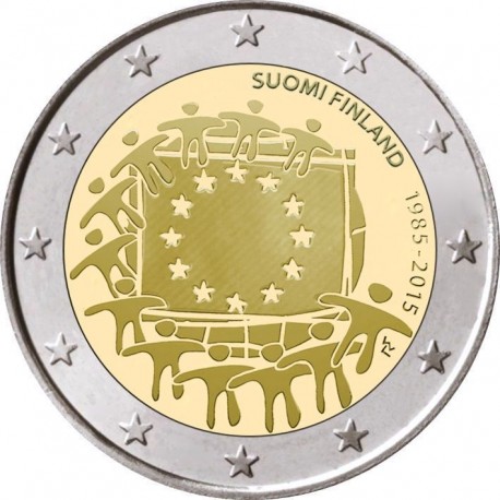 FINLANDIA 2 EUROS 2015 BANDERA EUROPEA SC MONEDA CONMEMORATIVA