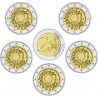 ALEMANIA 2 EUROS 2015 BANDERA EUROPEA A+D+F+G+J SC Monedas